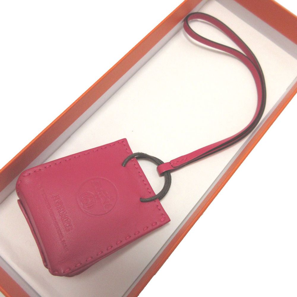 Hermes Sac Orange Any Milo Rose Mexico Key Holder Bag — view 3
