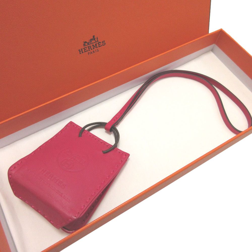 Hermes Sac Orange Any Milo Rose Mexico Key Holder Bag — view 2