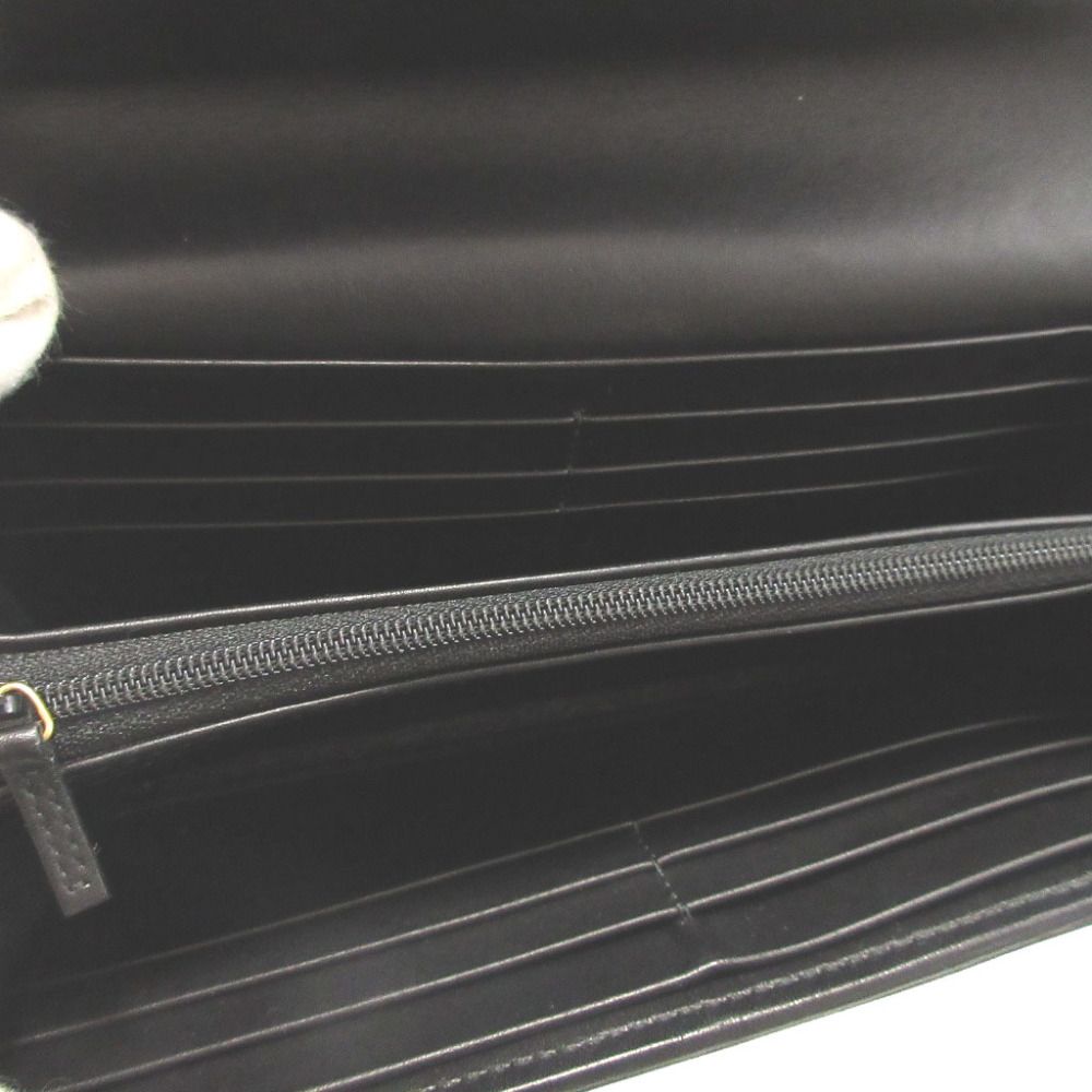 Gucci Soft Stirrup Suede Leather Black Bifold Long Wallet — view 5