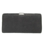 Gucci Soft Stirrup Suede Leather Black Bifold Long Wallet — view 3