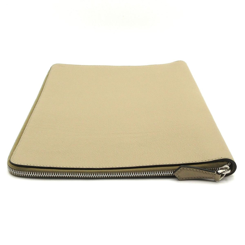 Fendi Case Gray Beige Document Zip Around Leather — view 8
