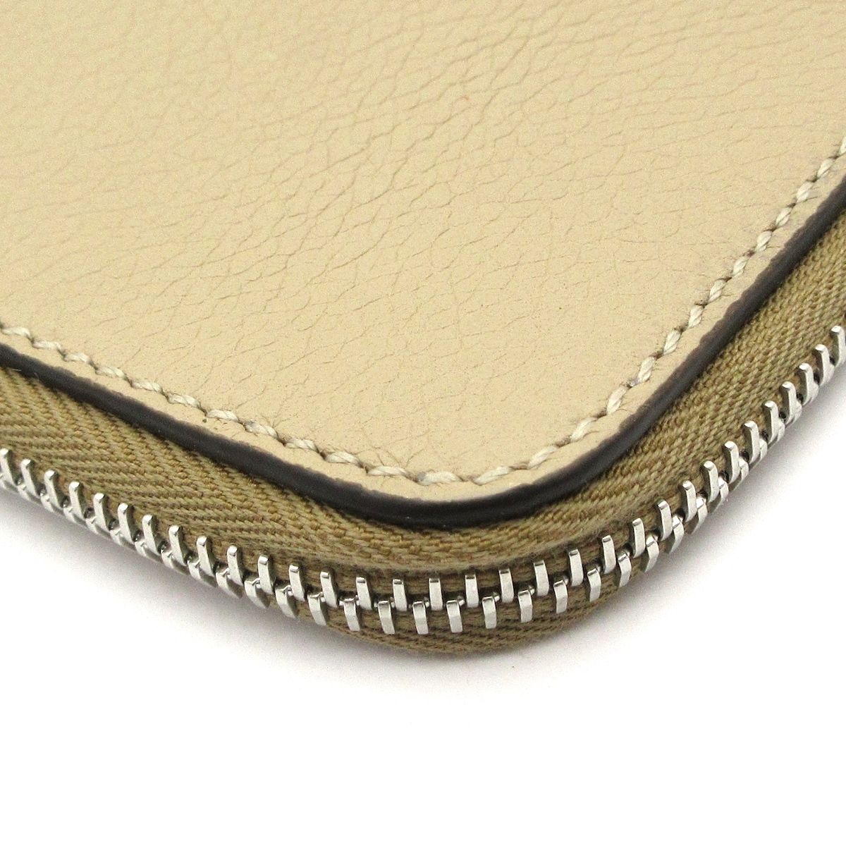 Fendi Case Gray Beige Document Zip Around Leather — view 6