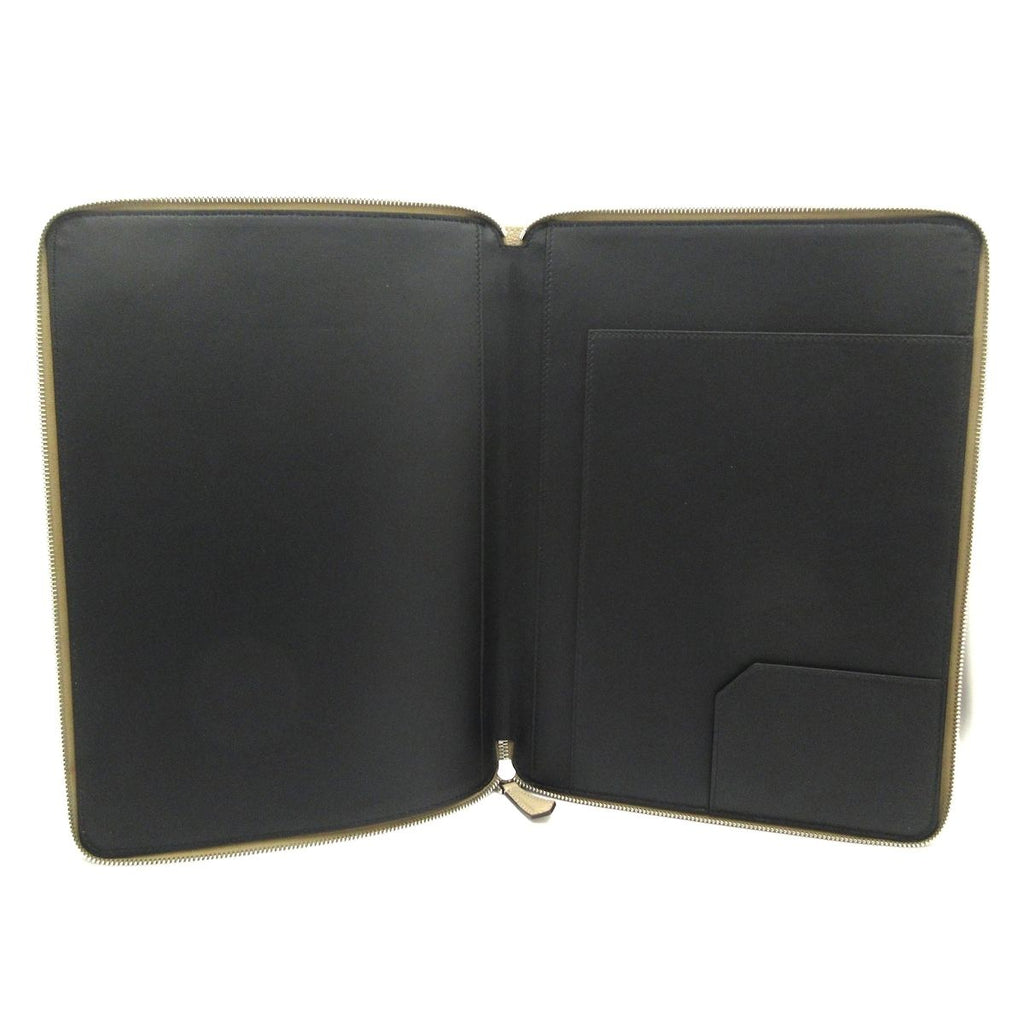 Fendi Case Gray Beige Document Zip Around Leather — view 3