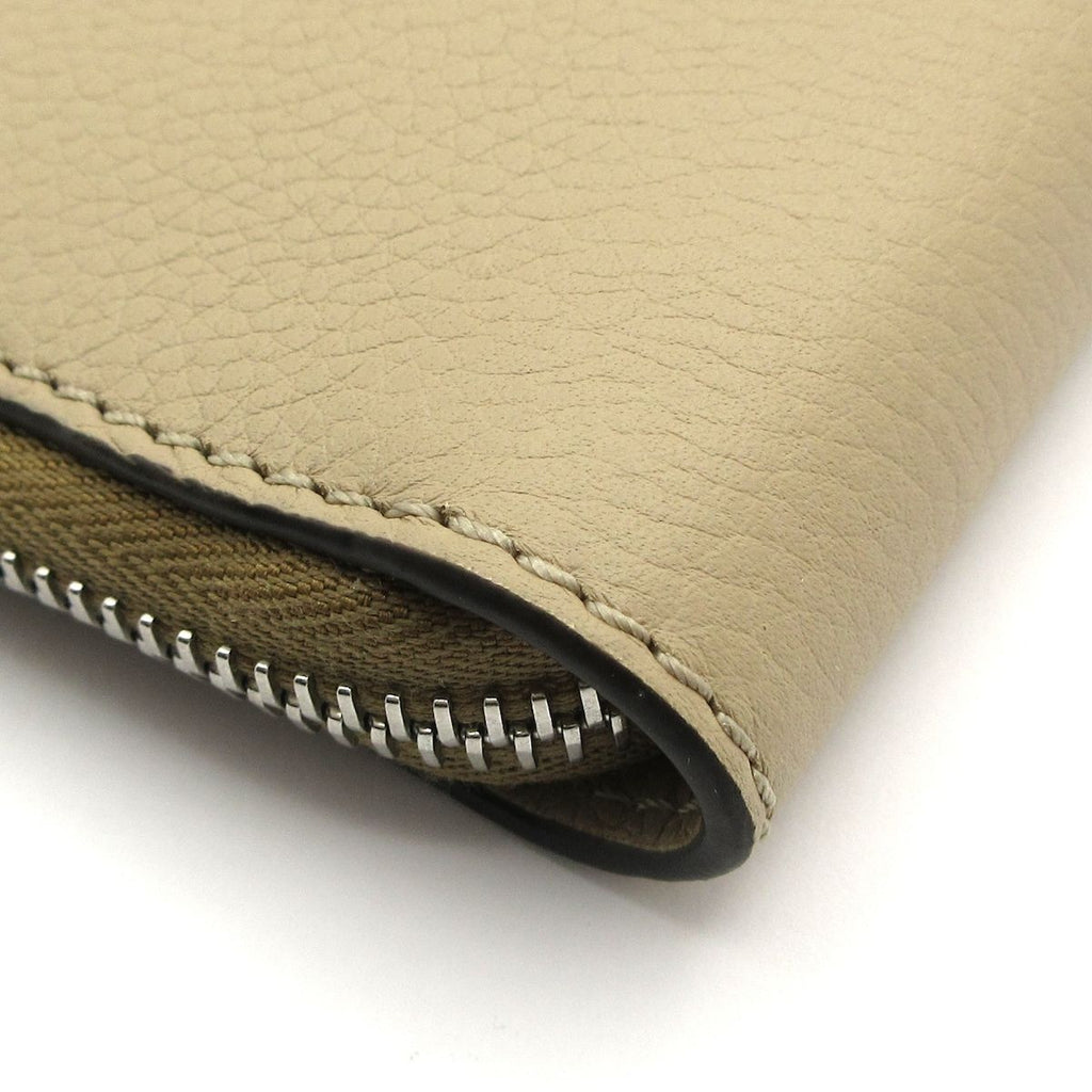 Fendi Case Gray Beige Document Zip Around Leather — view 5