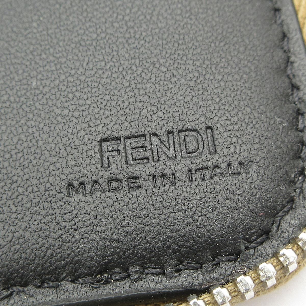 Fendi Case Gray Beige Document Zip Around Leather — view 4
