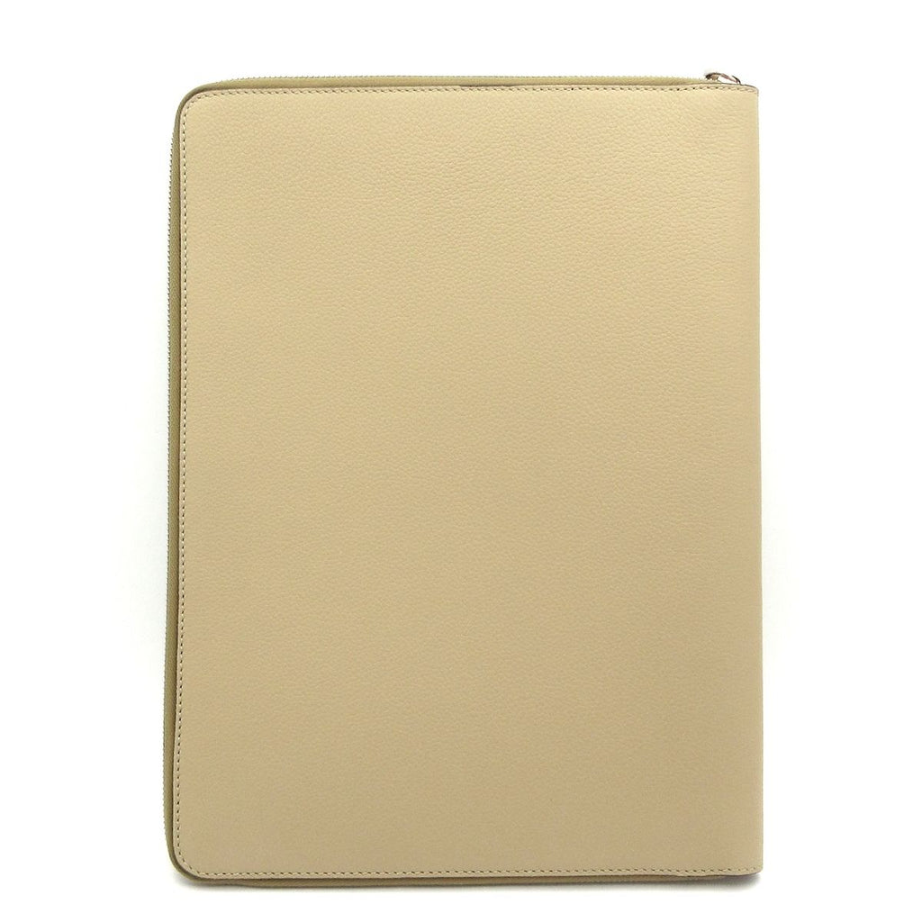 Fendi Case Gray Beige Document Zip Around Leather — view 2