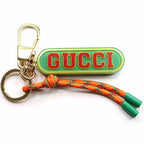 Gucci Key Chain Holder Strap Charm Green Orange Gold — view 4
