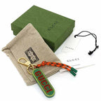 Gucci Key Chain Holder Strap Charm Green Orange Gold — view 2