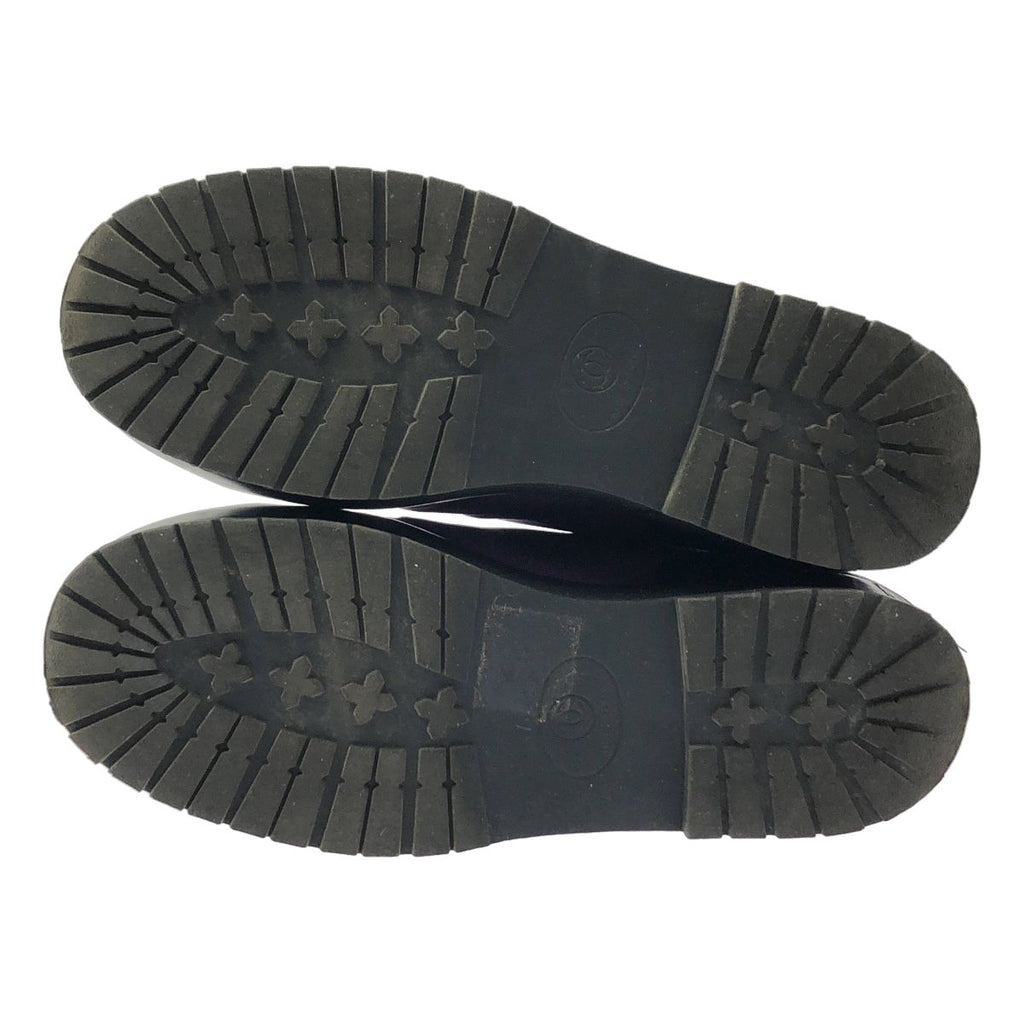 Chanel CC Logo Bicolor Low Cut Sneakers 36 Purple Black — view 5