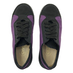 Chanel CC Logo Bicolor Low Cut Sneakers 36 Purple Black — view 4