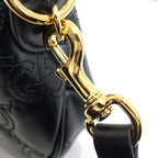 Gucci GG Matelasse Mini Shoulder Bag Leather Black Gold — view 7