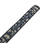 Dior Christian Belt Trotter Logo 65 Navy Canvas Leather — view 5