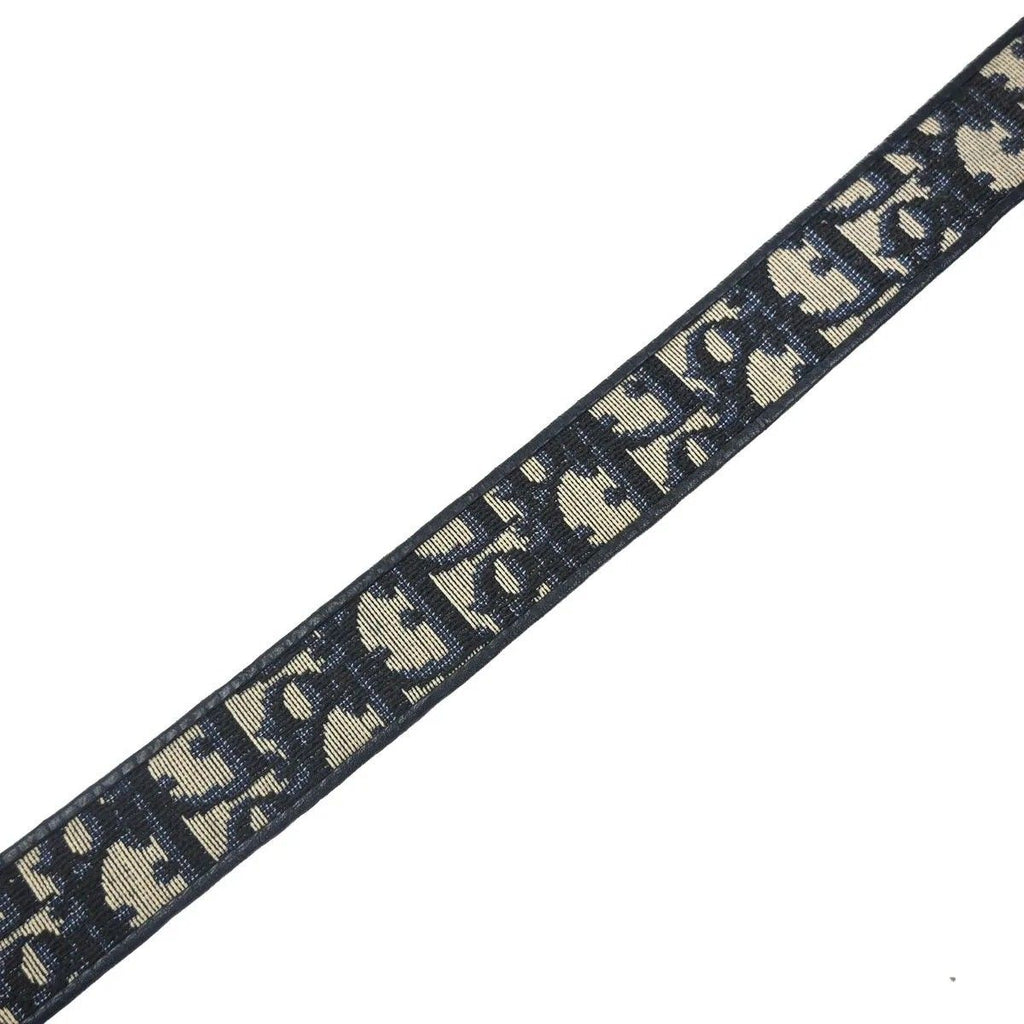 Dior Christian Belt Trotter Logo 65 Navy Canvas Leather — view 6