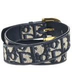 Dior Christian Belt Trotter Logo 65 Navy Canvas Leather — view 3