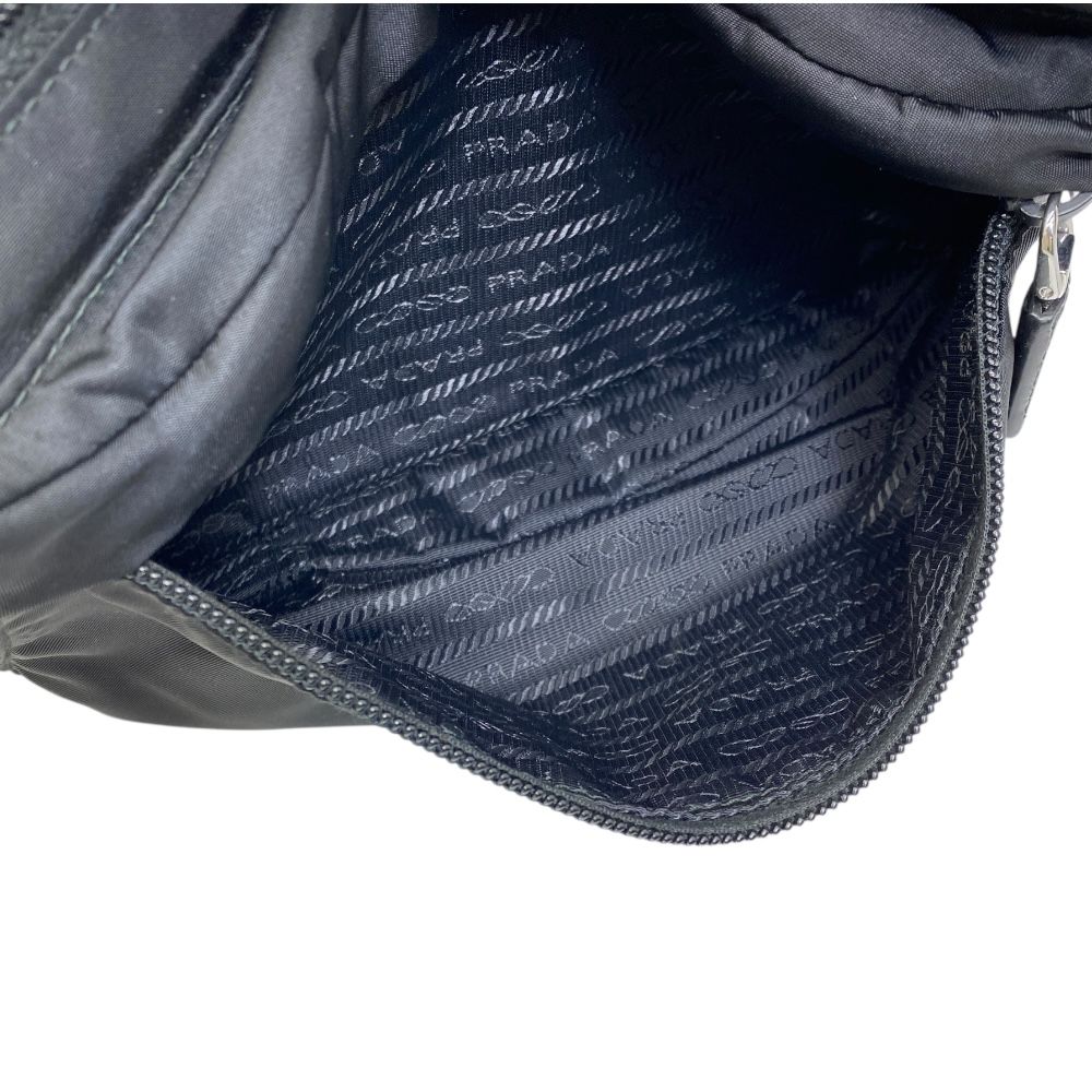 Prada Clutch Pouch Multi Case Triangle Logo Nylon Black — view 6