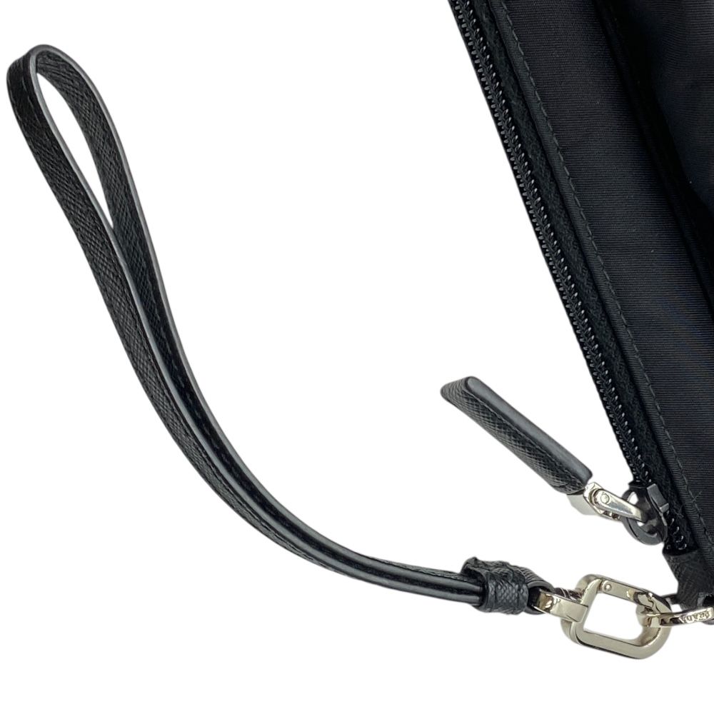 Prada Clutch Pouch Multi Case Triangle Logo Nylon Black — view 5