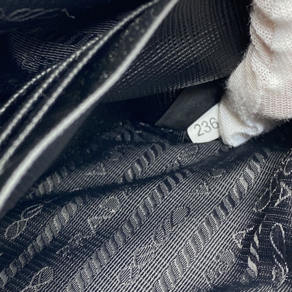 Prada Clutch Pouch Multi Case Triangle Logo Nylon Black — view 8