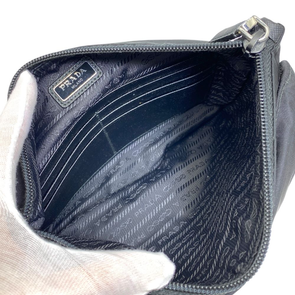 Prada Clutch Pouch Multi Case Triangle Logo Nylon Black — view 7