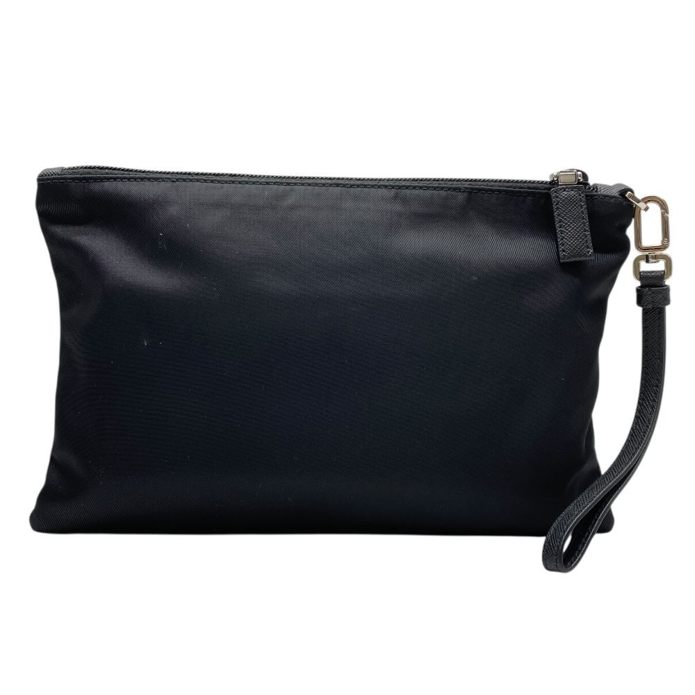Prada Clutch Pouch Multi Case Triangle Logo Nylon Black — view 2