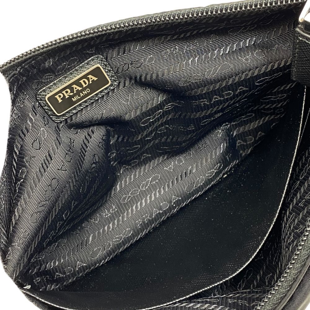 Prada Clutch Pouch Multi Case Triangle Logo Nylon Black — view 9