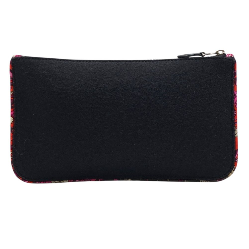 Hermes Silk in Pouch Flat Multi Case Felt Black Silver — view 2