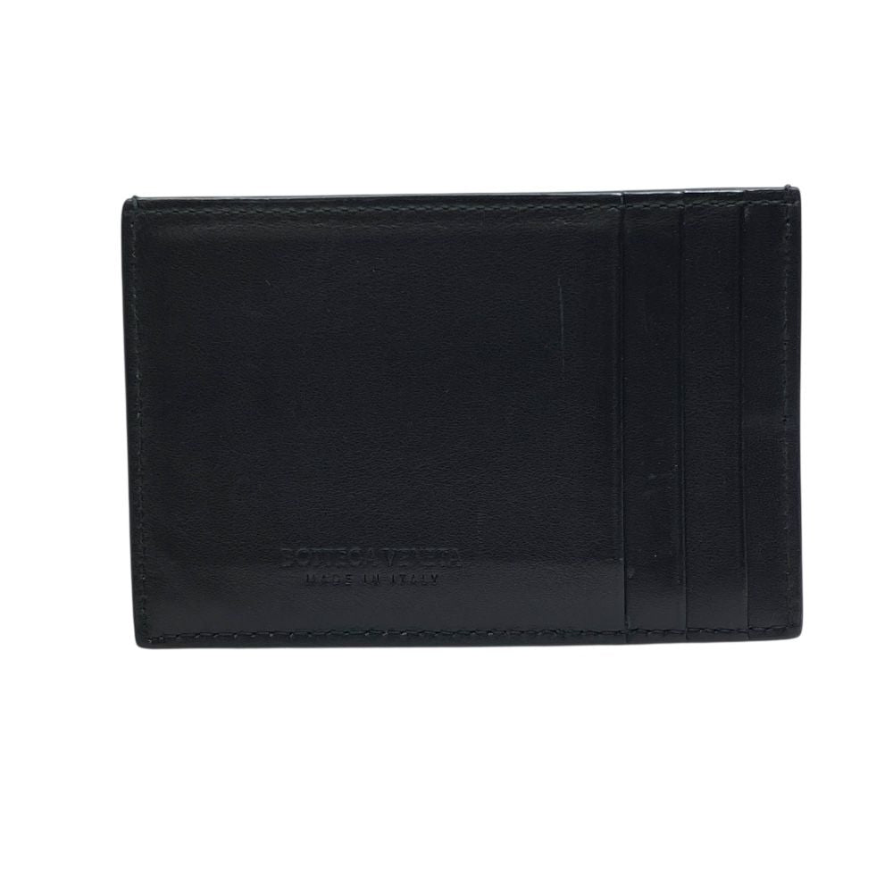 Bottega Veneta Cassette Card Case Leather Black — view 2