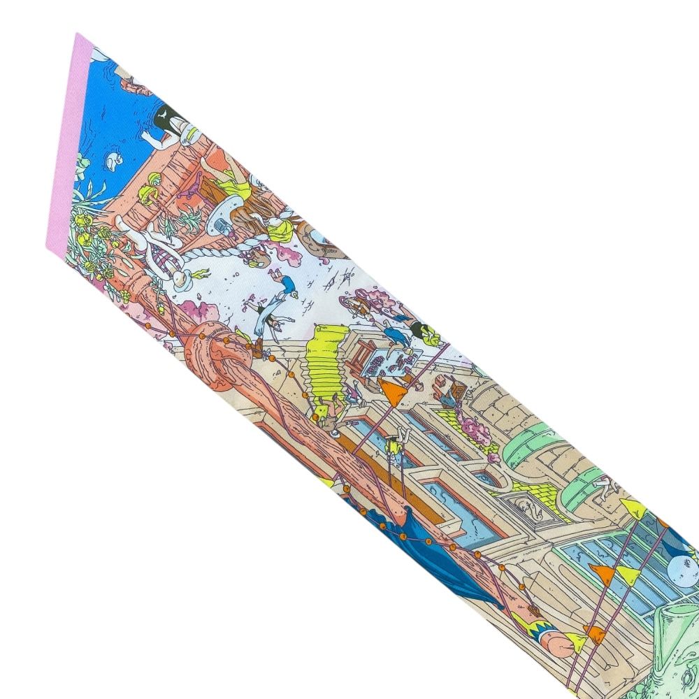 Hermes Scarf Maxi Twill Grand Prix of Faubourg Ugo Gatto Ni — view 5