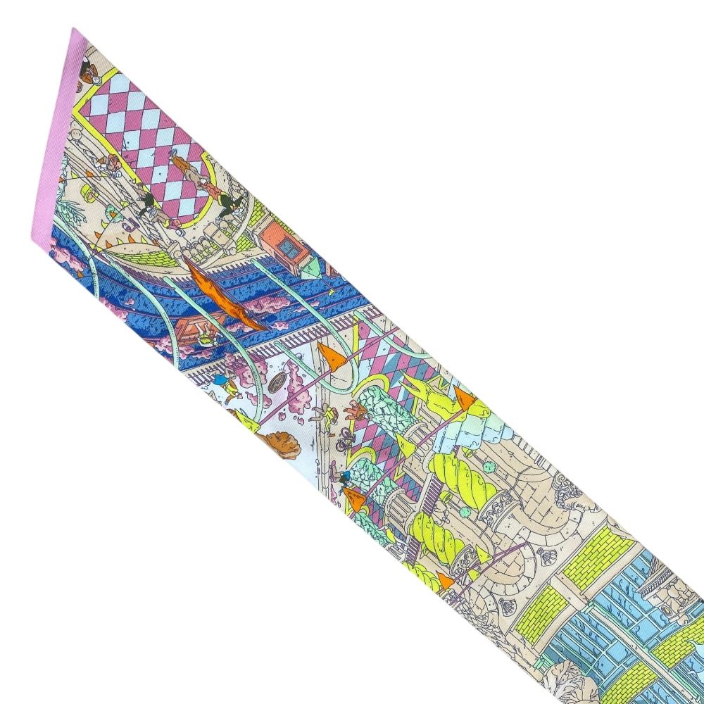 Hermes Scarf Maxi Twill Grand Prix of Faubourg Ugo Gatto Ni — view 6