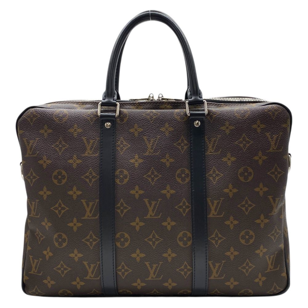 Louis Vuitton Monogram Macassar Porte Documents Voyage Business Briefcase — view 2