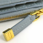 Dior Caro Dahlia Wallet Cannage Cloud Blue Calfskin Light — view 9