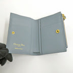Dior Caro Dahlia Wallet Cannage Cloud Blue Calfskin Light — view 5