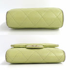 Chanel Quilted Small Flap Wallet Pistachio Green Lambskin — view 3