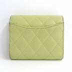 Chanel Quilted Small Flap Wallet Pistachio Green Lambskin — view 2