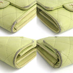Chanel Quilted Small Flap Wallet Pistachio Green Lambskin — view 7
