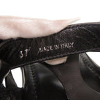 Prada 37 Leather Black Sandals Mesh — view 8