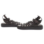 Prada 37 Leather Black Sandals Mesh — view 7