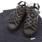 Prada 37 Leather Black Sandals Mesh — view 2