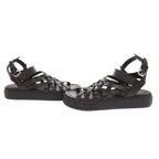 Prada 37 Leather Black Sandals Mesh — view 6