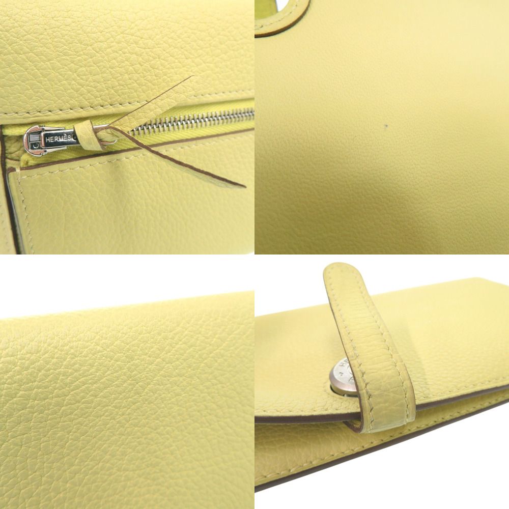 Hermes Dogon Long Wallet Togo Jaune Poussin — view 9