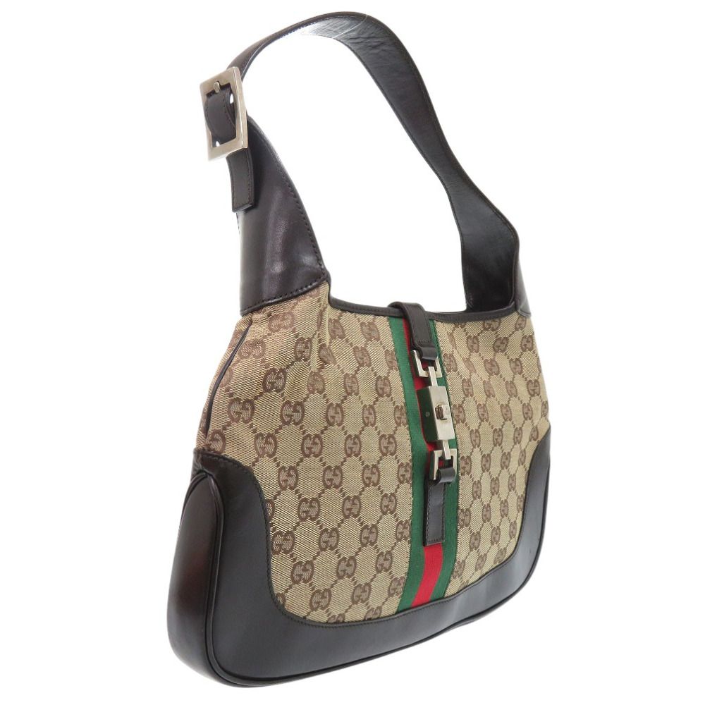 Gucci Jack Line Shoulder Bag 001 GG Canvas Leather Beige — view 3
