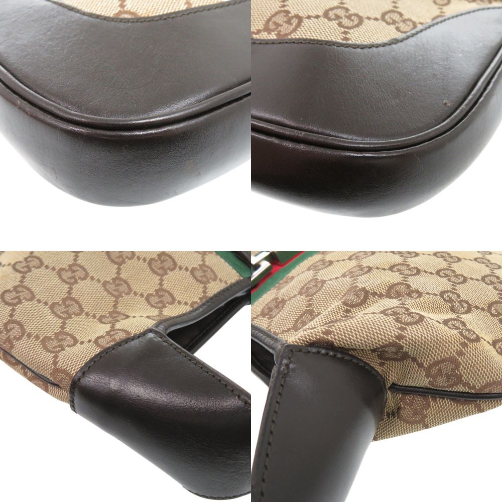 Gucci Jack Line Shoulder Bag 001 GG Canvas Leather Beige — view 8