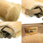Fendi Peekaboo Mini 2-Way Handbag Mink Leather Beige — view 8