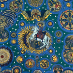 Hermes Carre 90 Scarf le Roy Soleil Sun King 100% Silk Green — view 6