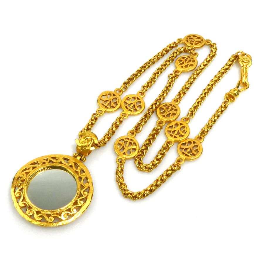 Chanel Necklace Mirror Pendant — view 7