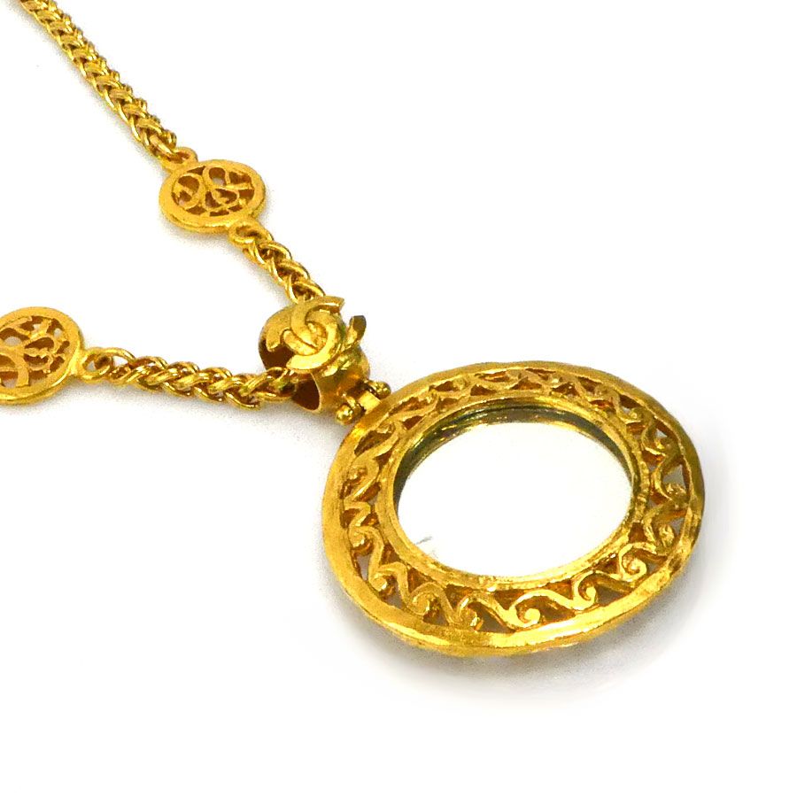 Chanel Necklace Mirror Pendant — view 2