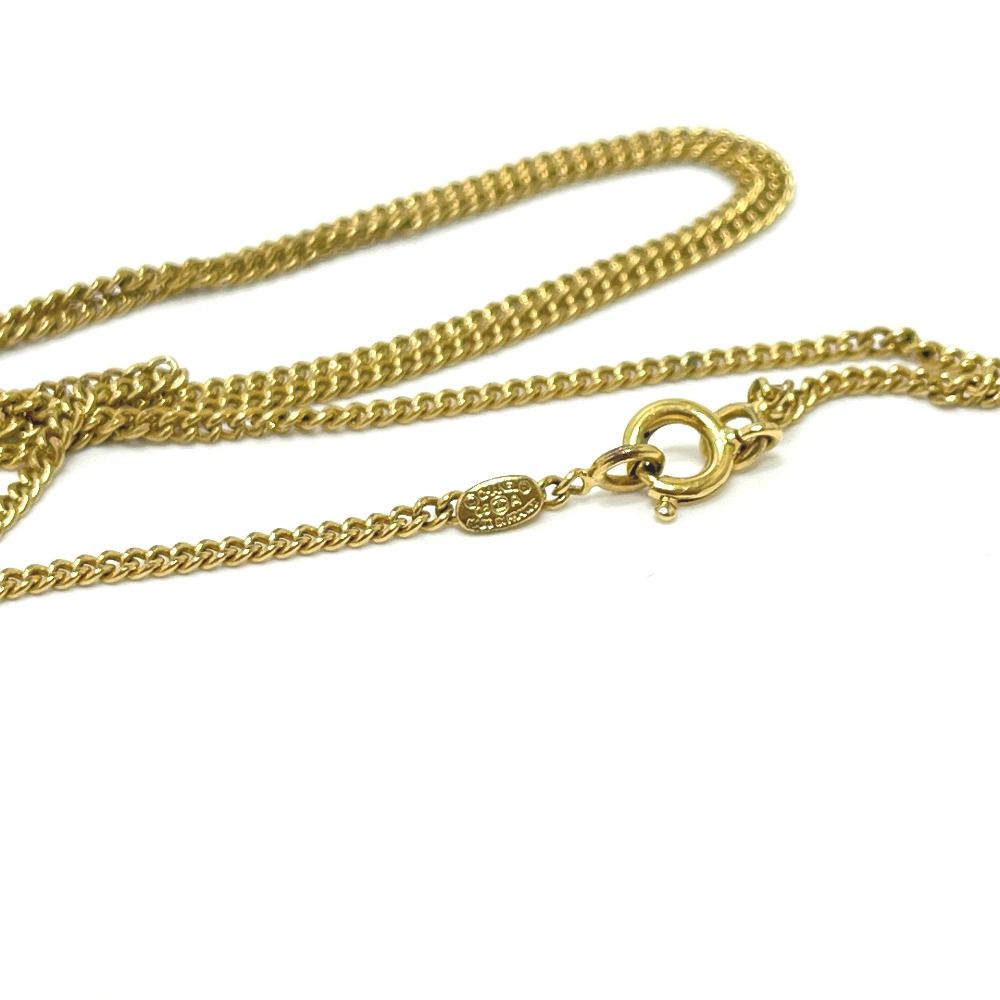 Chanel Necklace CC Logo Flower Camellia Metal Gold — view 6