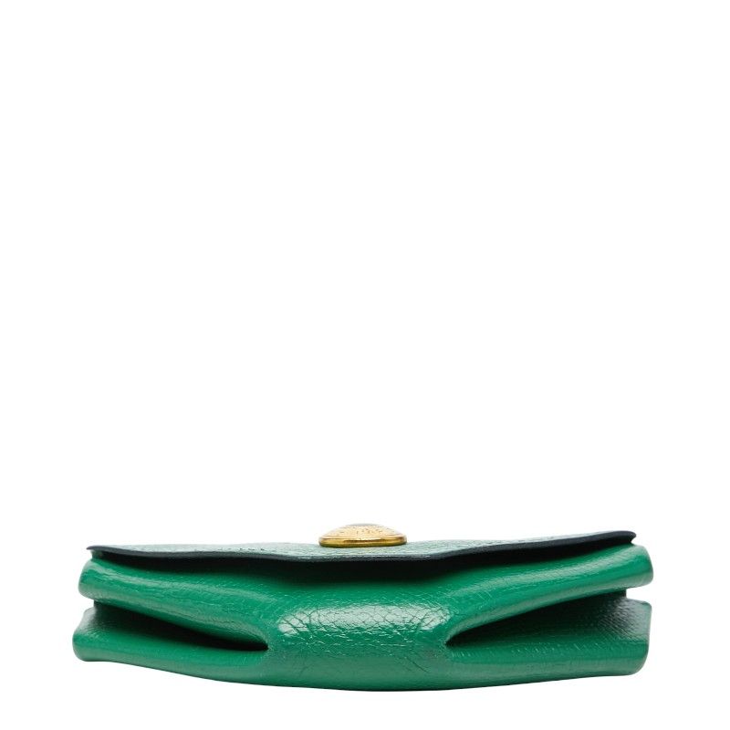 Hermes Levain Quatre Coin Purse Green Leather — view 3
