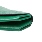 Hermes Levain Quatre Coin Purse Green Leather — view 5