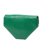 Hermes Levain Quatre Coin Purse Green Leather — view 2