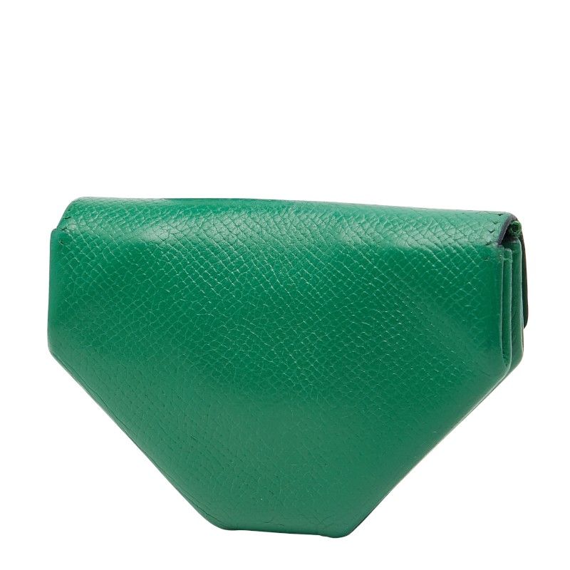 Hermes Levain Quatre Coin Purse Green Leather — view 2